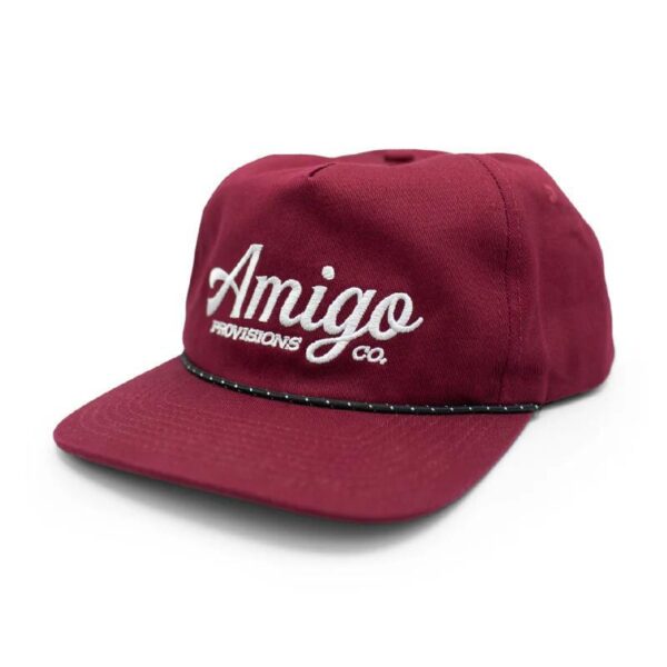 Amigo Maroon Embroidered Logo Hat