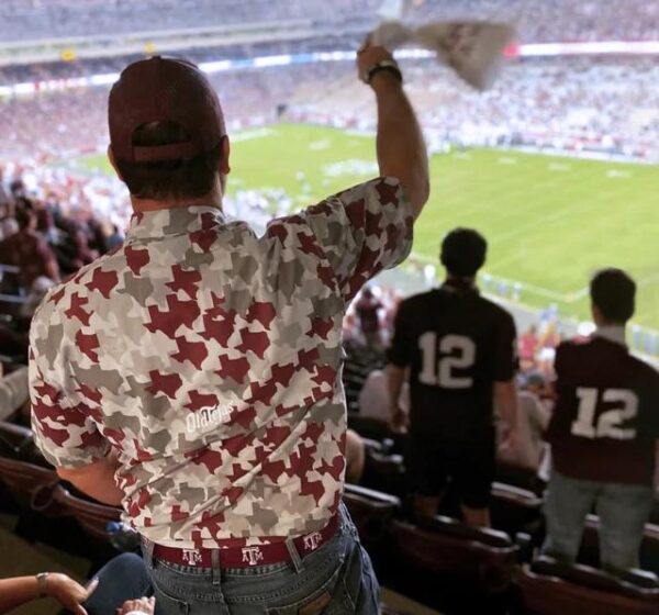 Old Tejas FIghtin Maroon SS Field Shirt